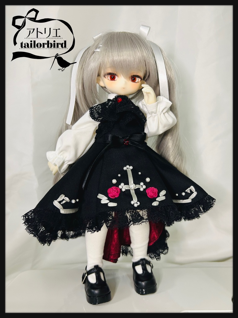 赤薔薇逆十字ドレスセット　Tinyfox 1/6サイズ