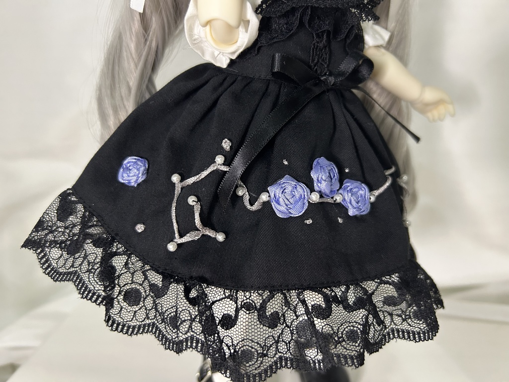 青薔薇と星空のワンピースセット【サンプル品】 Tinyfox 1/6サイズ