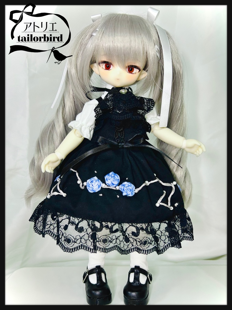 青薔薇と星空のワンピースセット【サンプル品】　Tinyfox 1/6サイズ