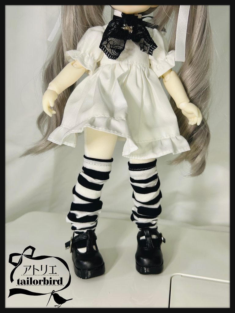 ボーダールーズソックス(ニーハイ丈) Tinyfox 1/6サイズ
