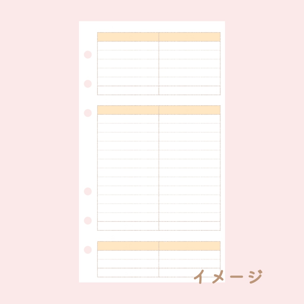 【システム手帳】バイブル 家計簿