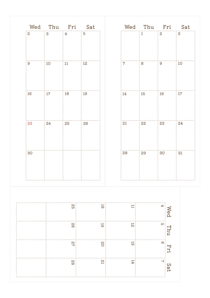 【システム手帳】バイブル マンスリースケジュール 2026/4〜2027/3
