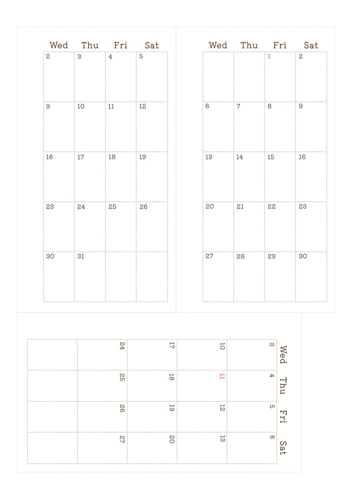 【システム手帳】バイブル マンスリースケジュール 2026/4〜2027/3