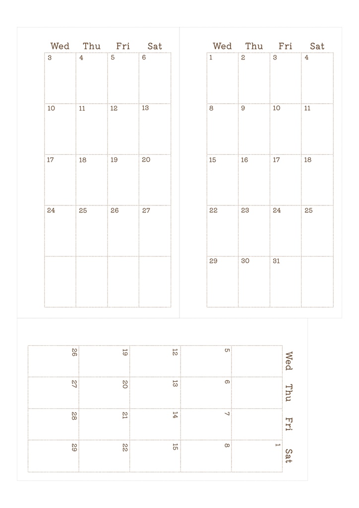 【システム手帳】バイブル マンスリースケジュール 2026/4〜2027/3