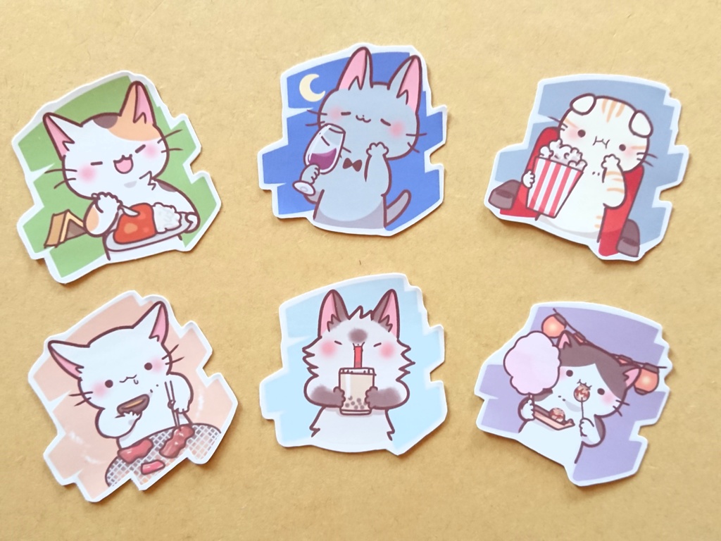 フレークシール おでかけネコ