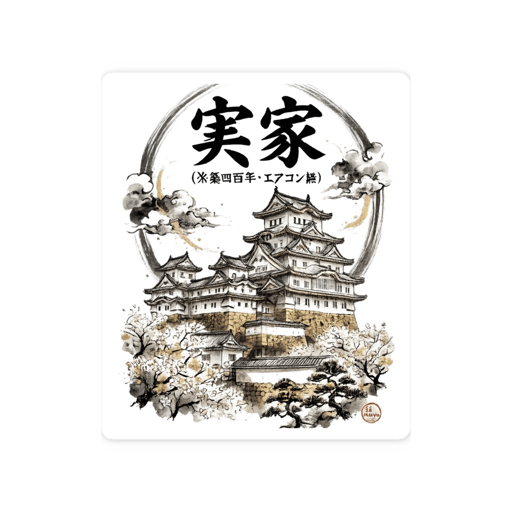実家|築400年・エアコン様の和風城郭アート