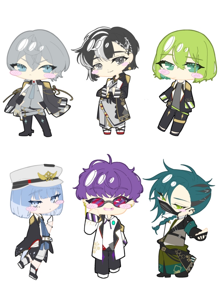 連結アクリルキーホルダー