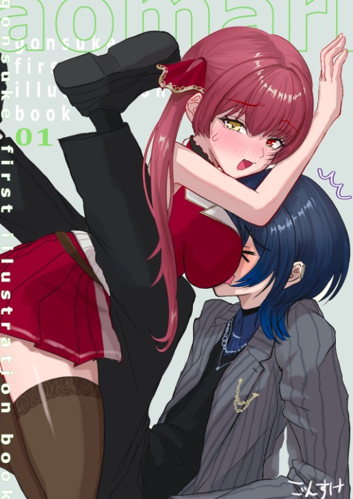 【ごんすけ】『aomari vol.01』火威青×宝鐘マリンイラスト本【非公式】
