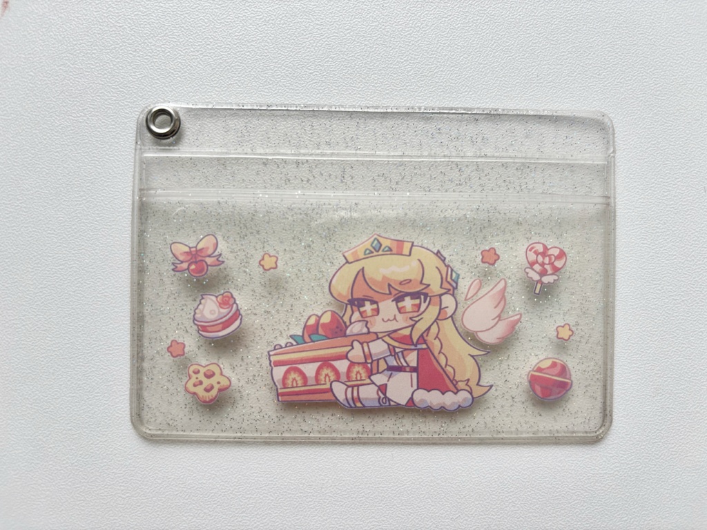 エルフィングリッター入りPVCパスケース