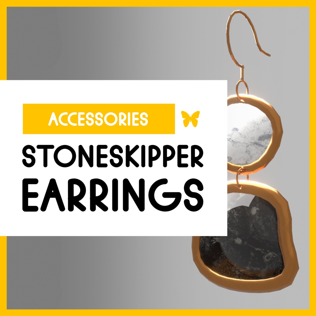 Stoneskipper Earrings | VRChat Avatar Jewelry