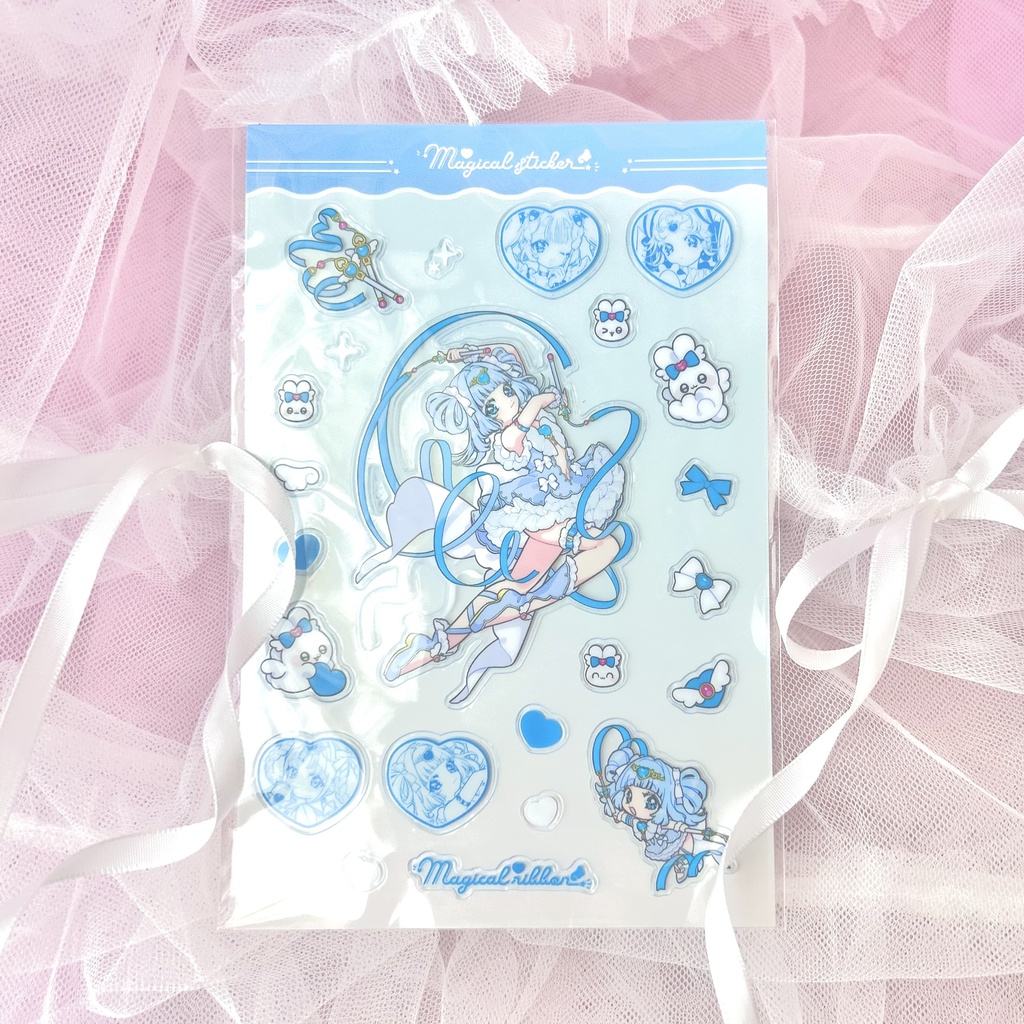 ぷっくりクリア♡魔法少女シール