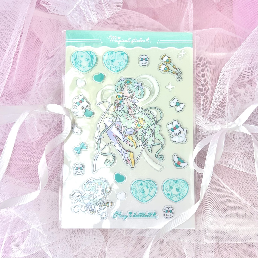 ぷっくりクリア♡魔法少女シール