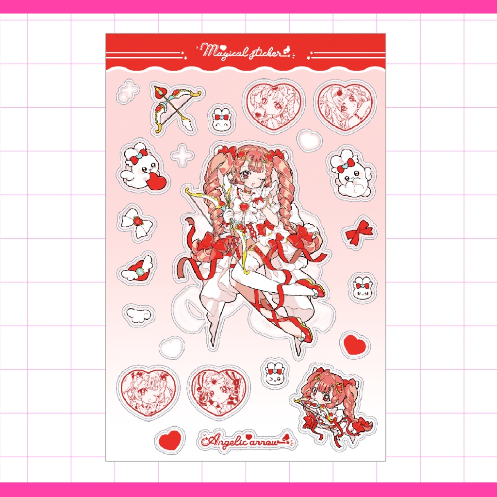 ぷっくりクリア♡魔法少女シール