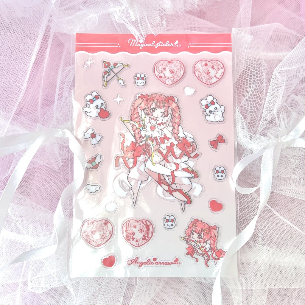 ぷっくりクリア♡魔法少女シール