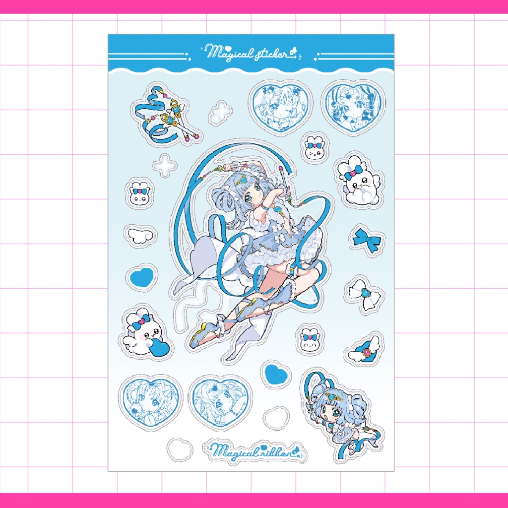ぷっくりクリア♡魔法少女シール