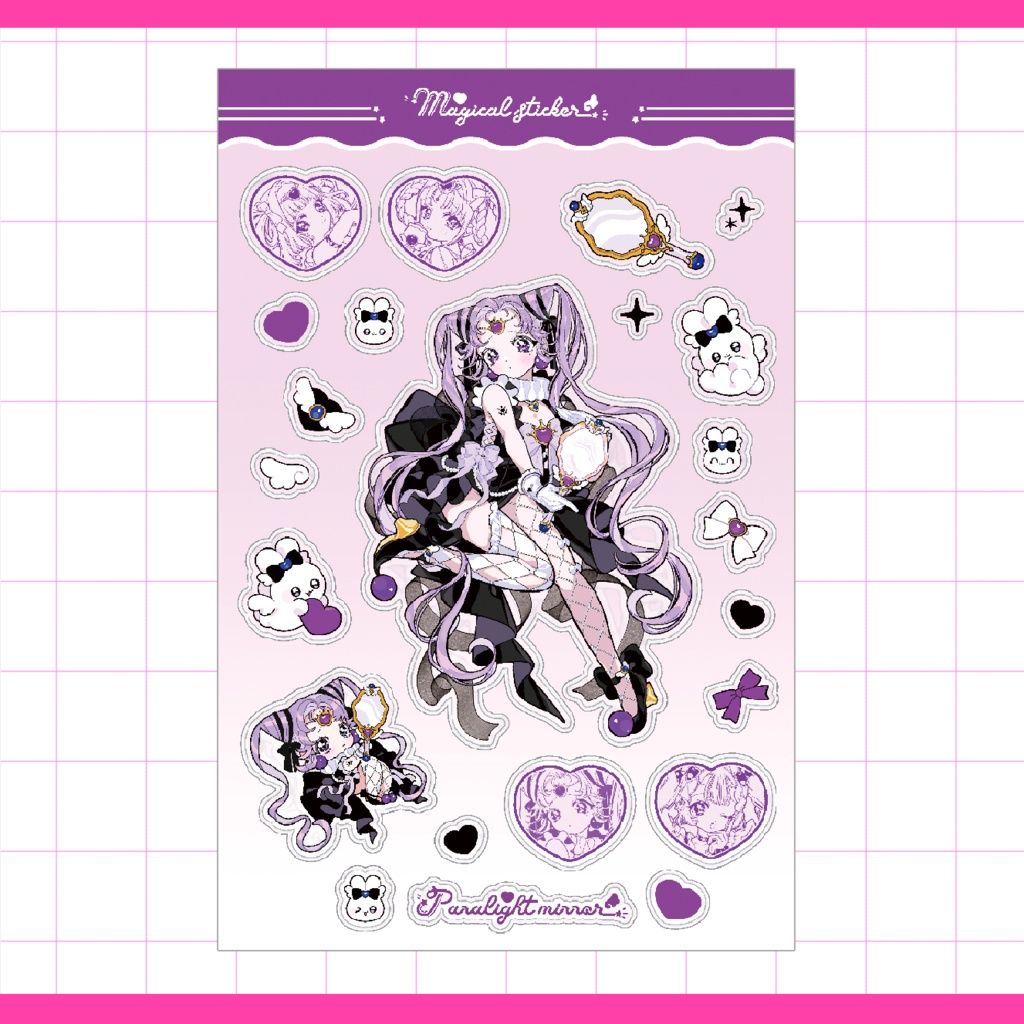ぷっくりクリア♡魔法少女シール