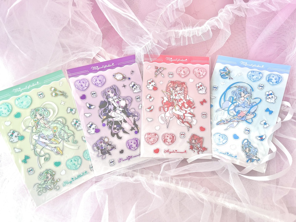 ぷっくりクリア♡魔法少女シール