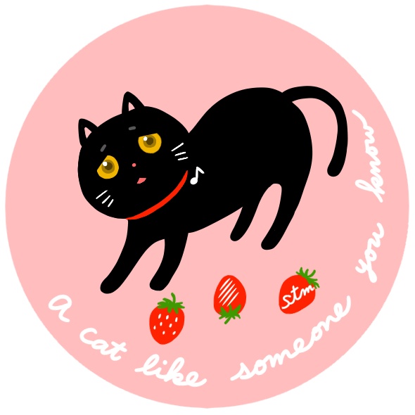 黒ねこアクリルキーホルダー