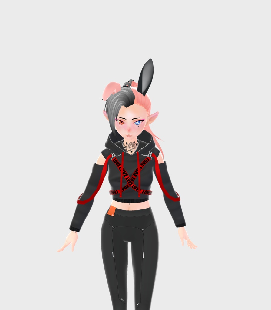 Punk Love Crop Hoodie