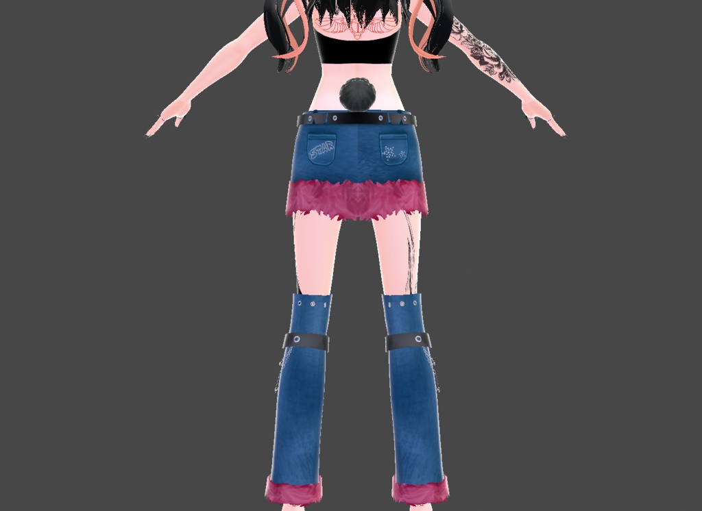 Feather Skirt With Leg Warmers
