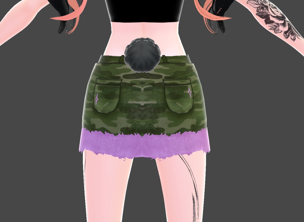Pink and Camo Skirt