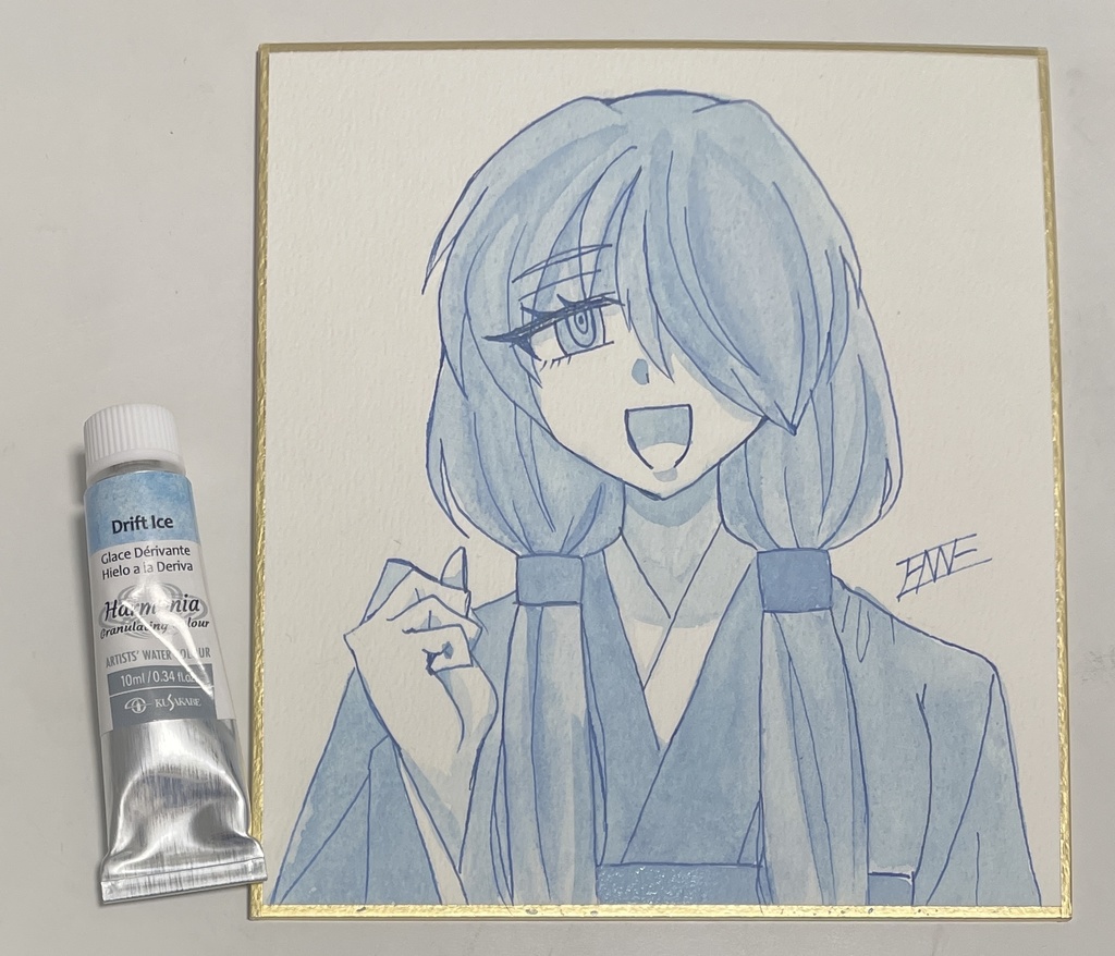 うちトコ　黄桃娘　ミニ色紙