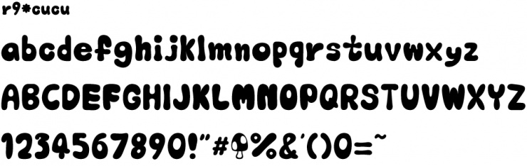フリーフォント r9*cucu
