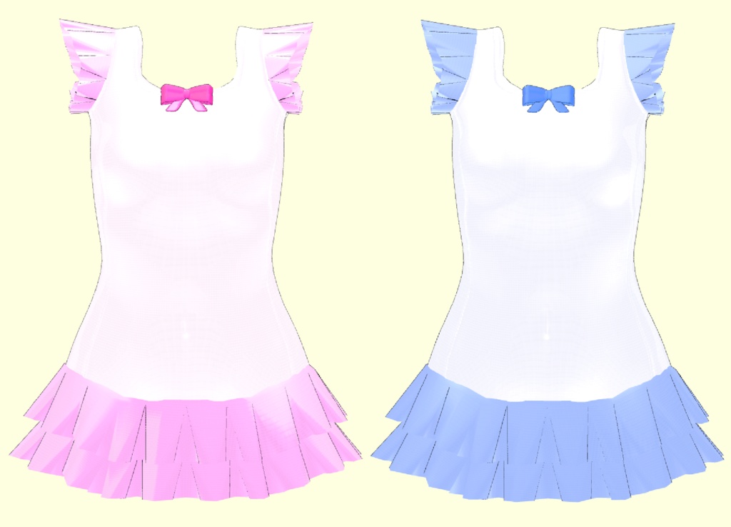 ダブルフレアスカートワンピース(スクール水着) レイニィ(Rainy)用