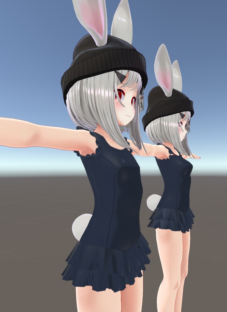 ダブルフレアスカートワンピース(スクール水着) レイニィ(Rainy)用