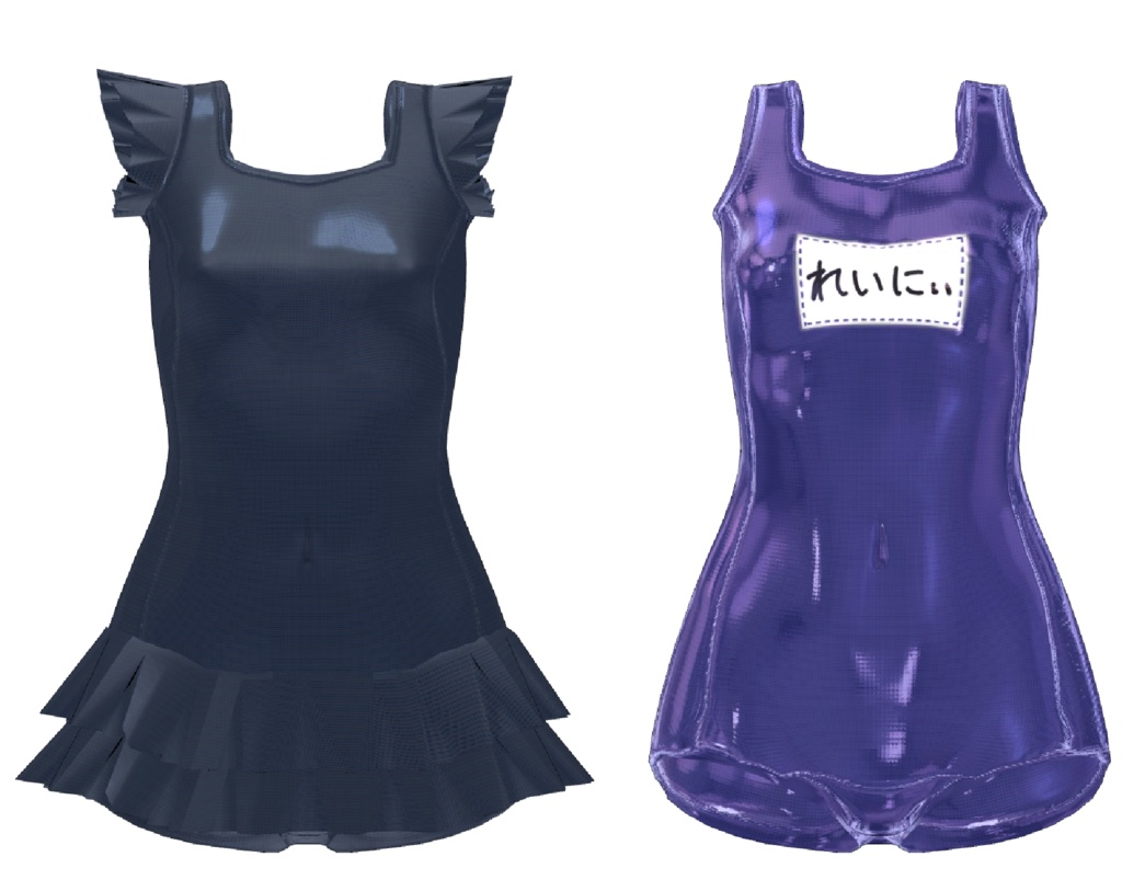 ダブルフレアスカートワンピース(スクール水着) レイニィ(Rainy)用