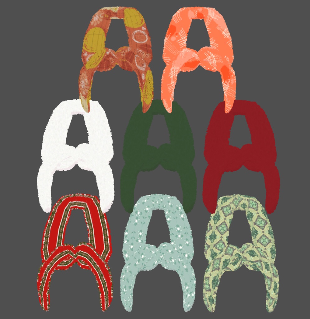 【VRC向け小物】ふわもこマフラー・着物用ファーショール