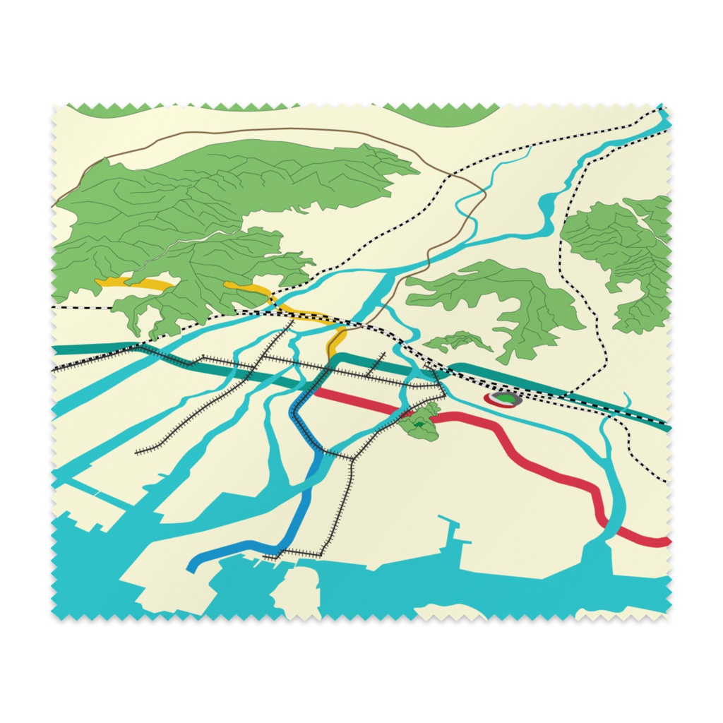 メガネ拭き(灘急路線図柄)