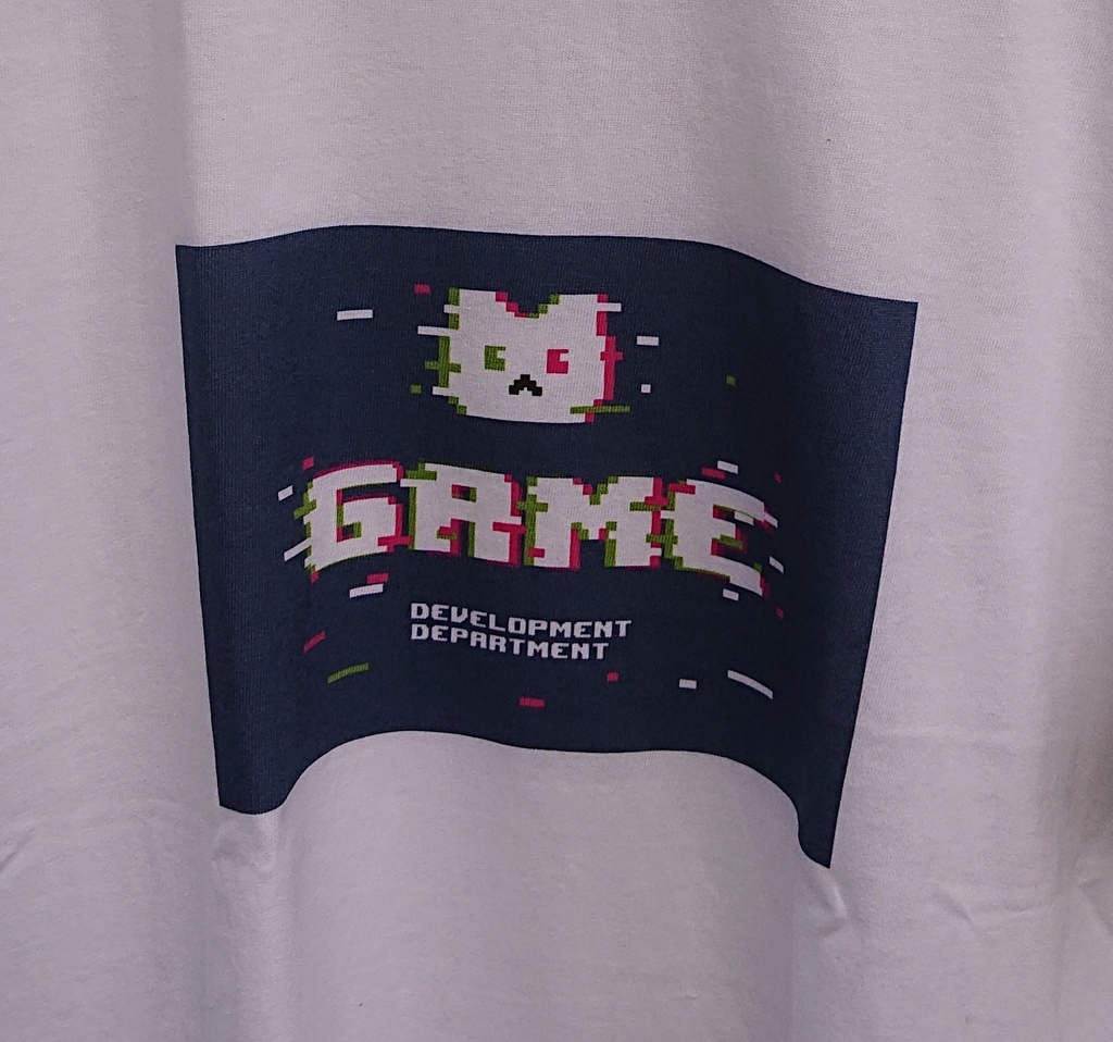 ブルアカ ゲーム部Tシャツ グリッチ風(白)