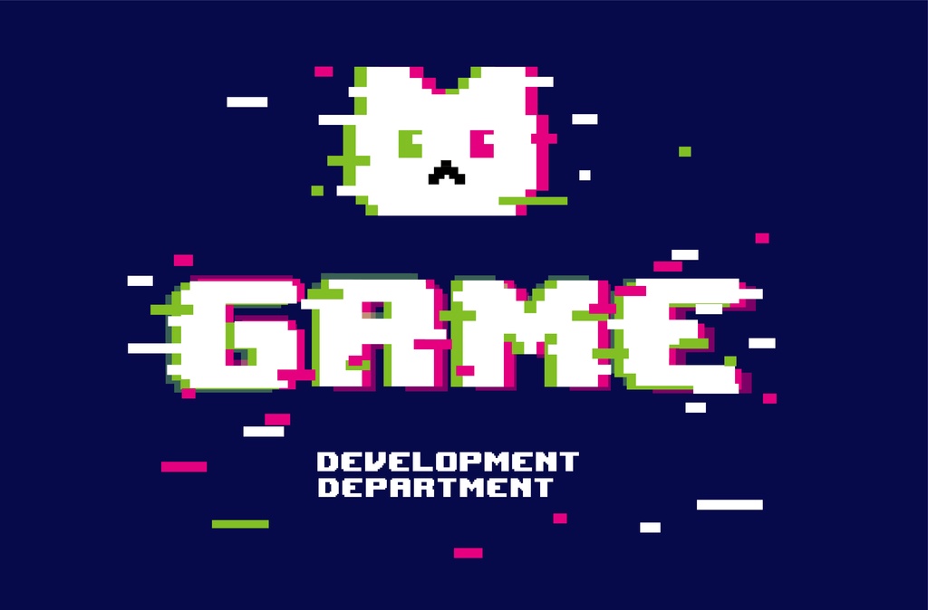 ブルアカ ゲーム部Tシャツ グリッチ風(白)