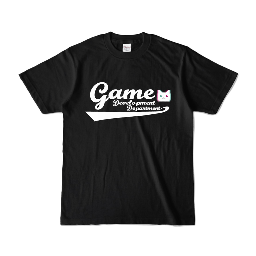 ブルアカゲーム開発部ベースボール風Tシャツ：黒