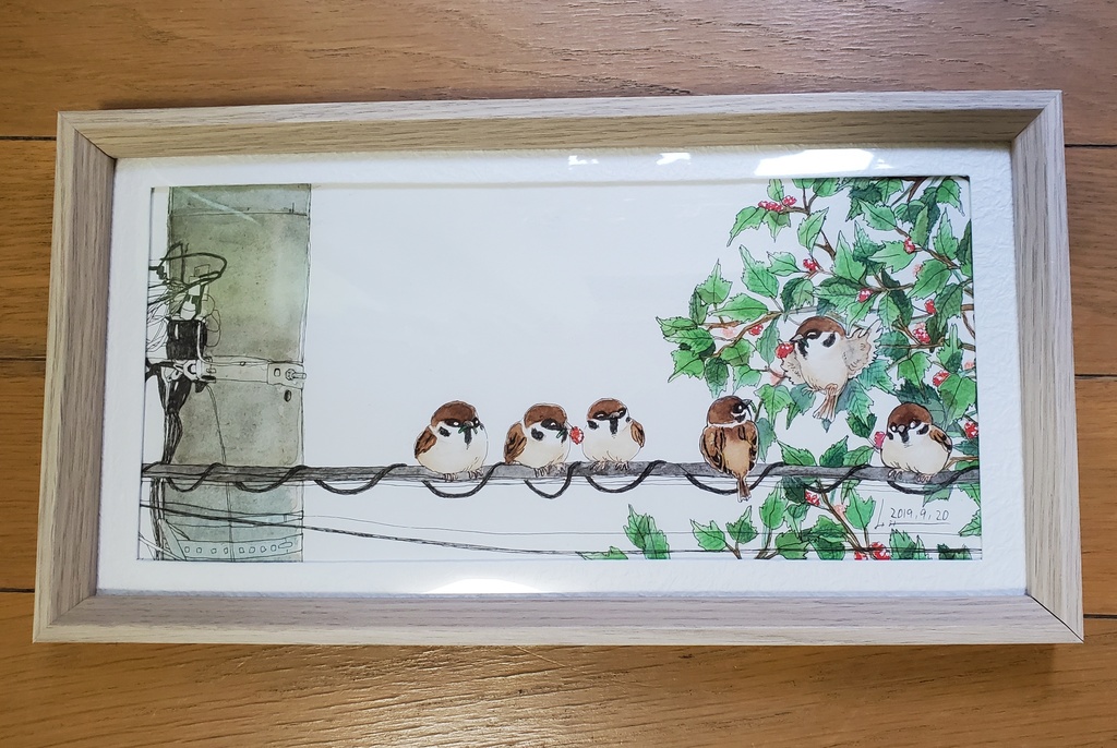 おまたせっ(額入り原画)