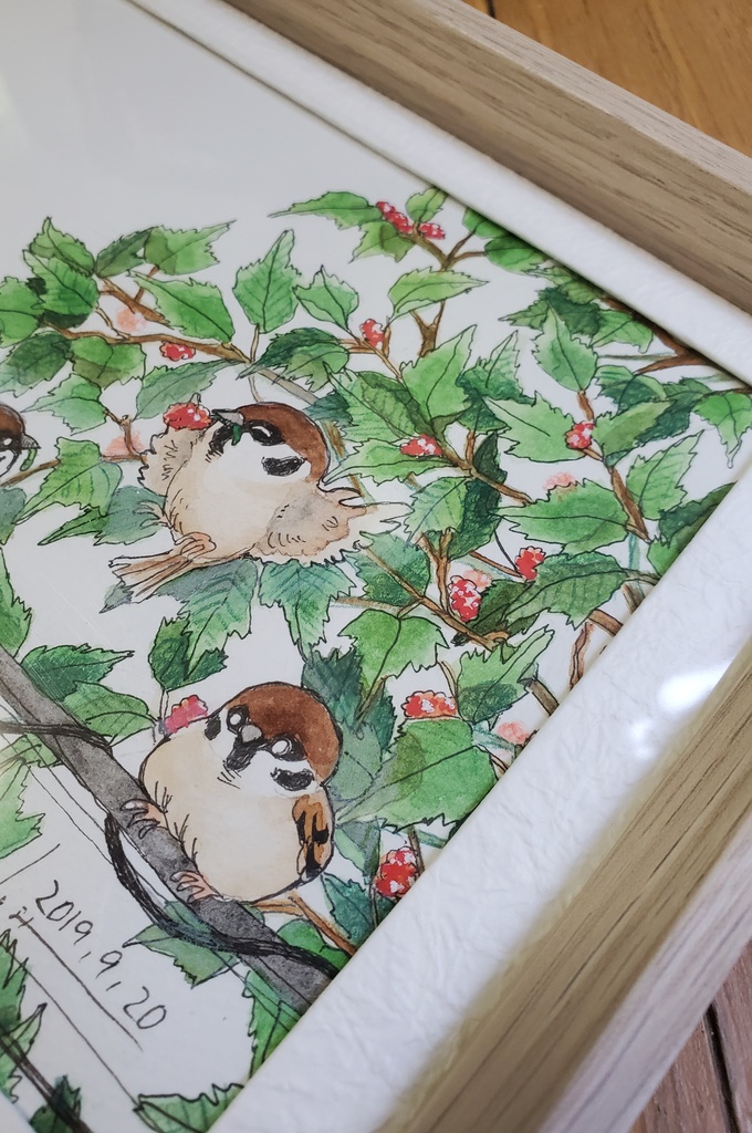 おまたせっ(額入り原画)