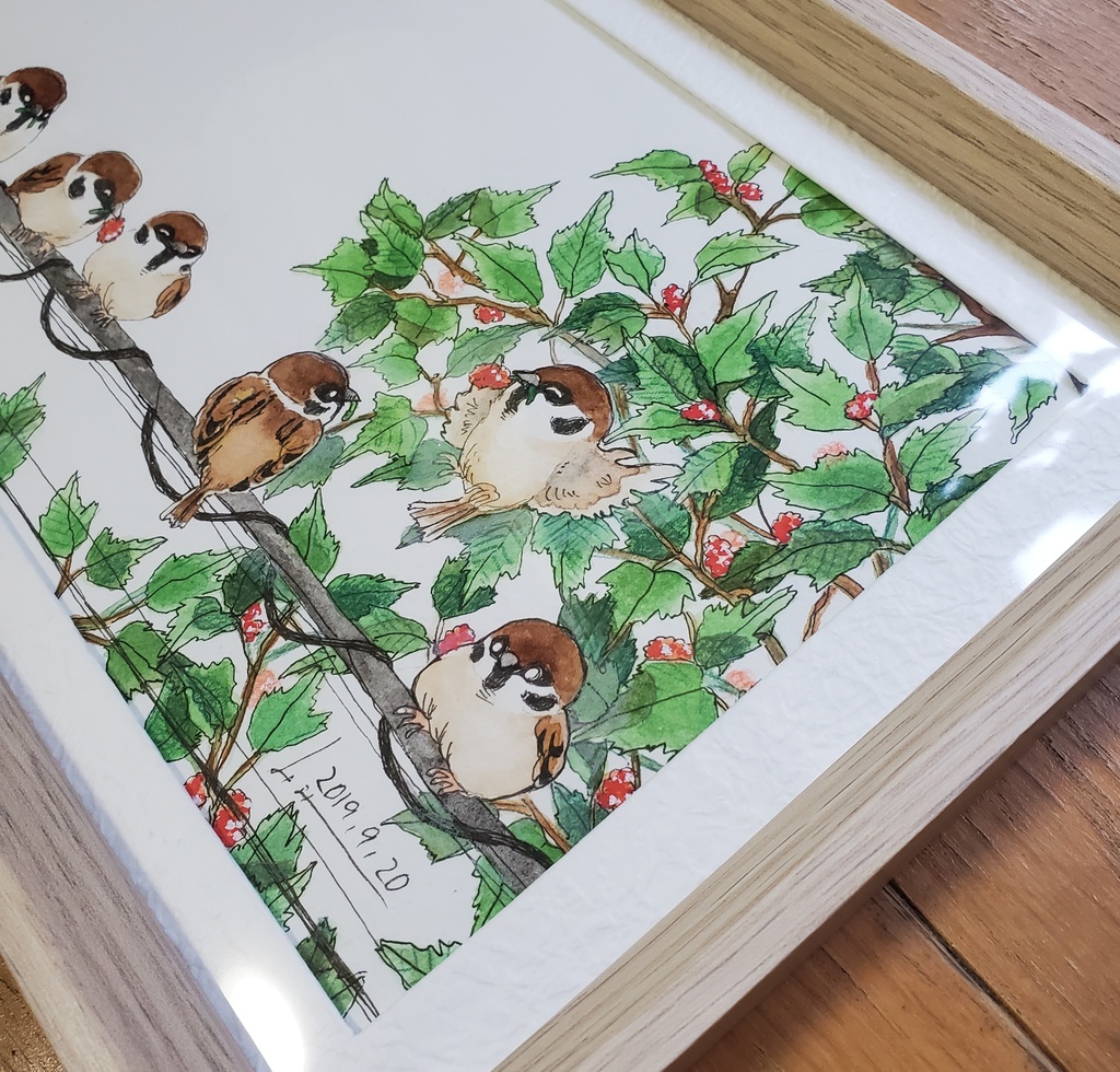 おまたせっ(額入り原画)