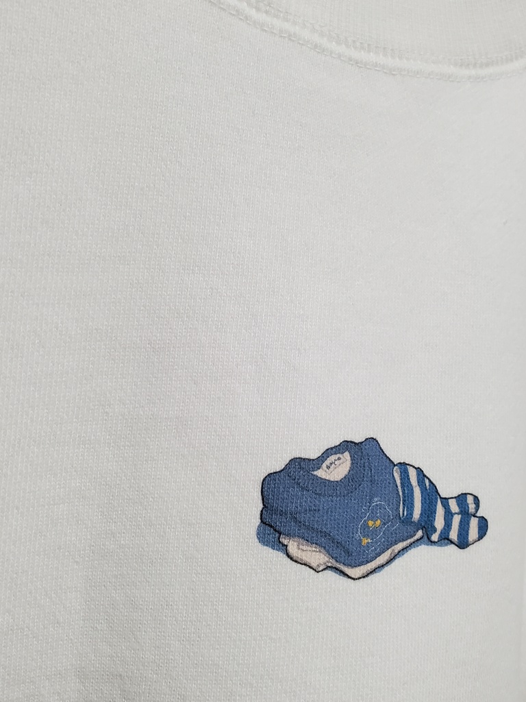 洗濯物プリントトレーナー(ビックシルエットトレーナー)ポストカード、パンダステッカー付き