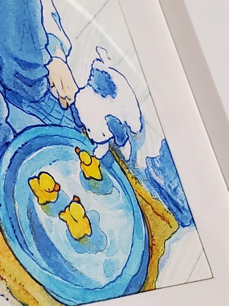 黄色いぷかぷか(ミニ原画)