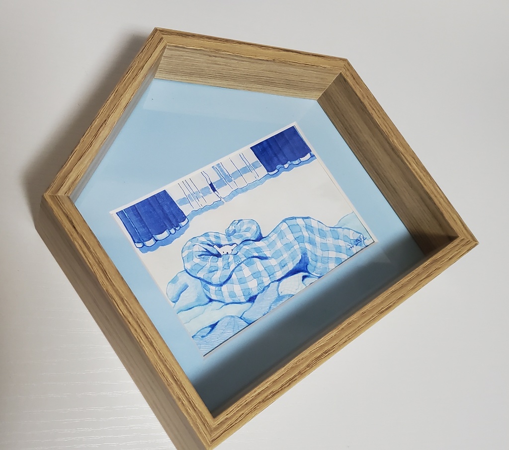 朝(額入り原画)