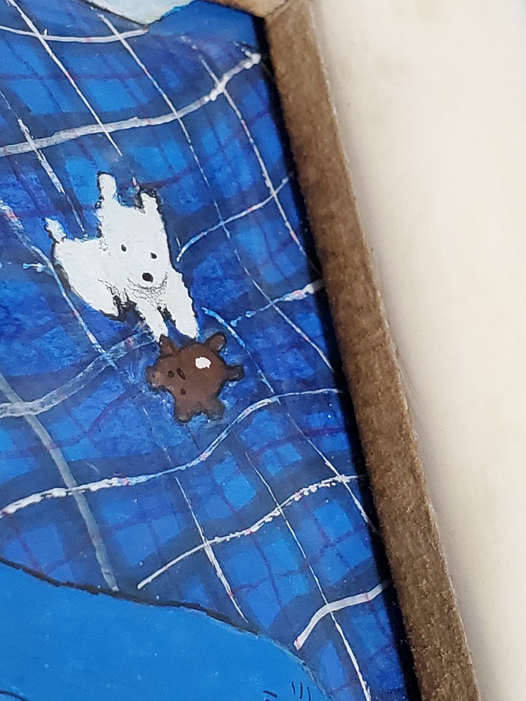 そこが落ち着くの?(額入りミニ原画)