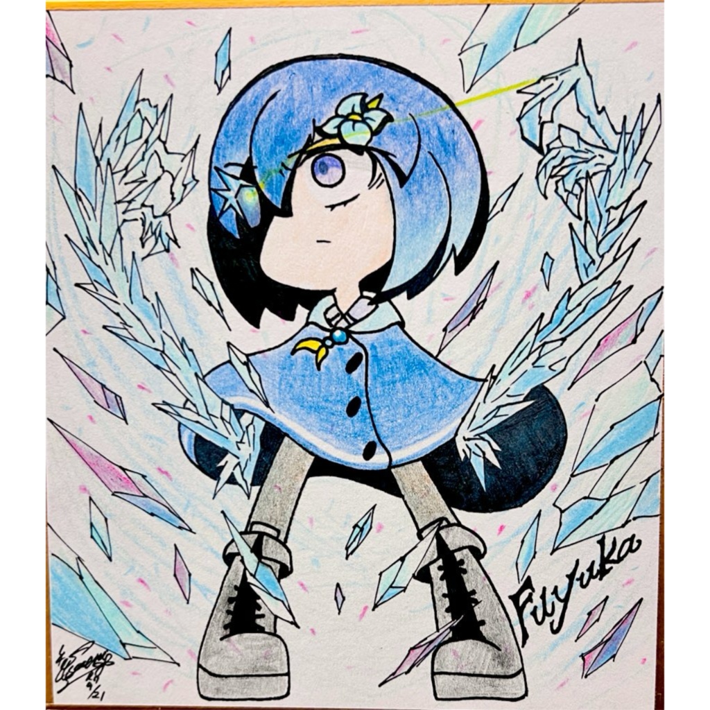 ミニ色紙 吹癒花 【解華】