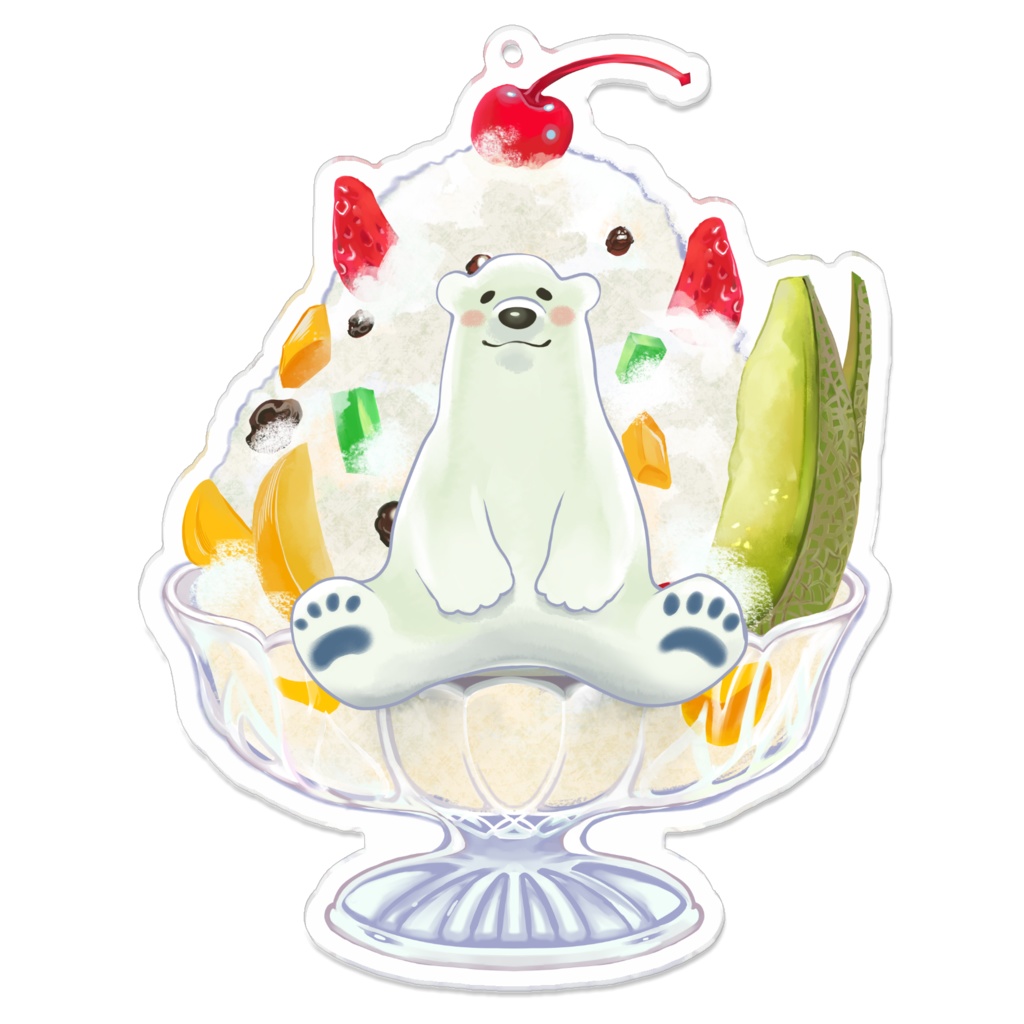 白くまのアクリルキーホルダー