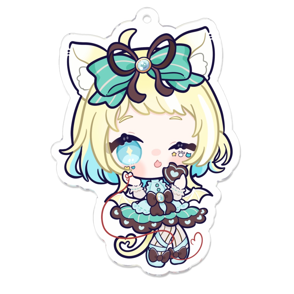 アクリルキーホルダー🩵猫瓜れにぃ