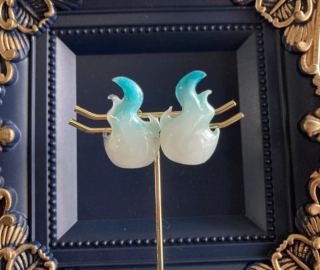 ヒスイゾロア(色違い)イメージアクセサリー イヤリング