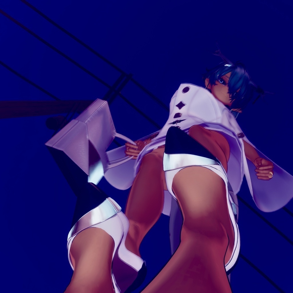 【10アバター対応】24AW 異素材&カラーブロッキング★美人顔パンプス【VRC想定衣装】