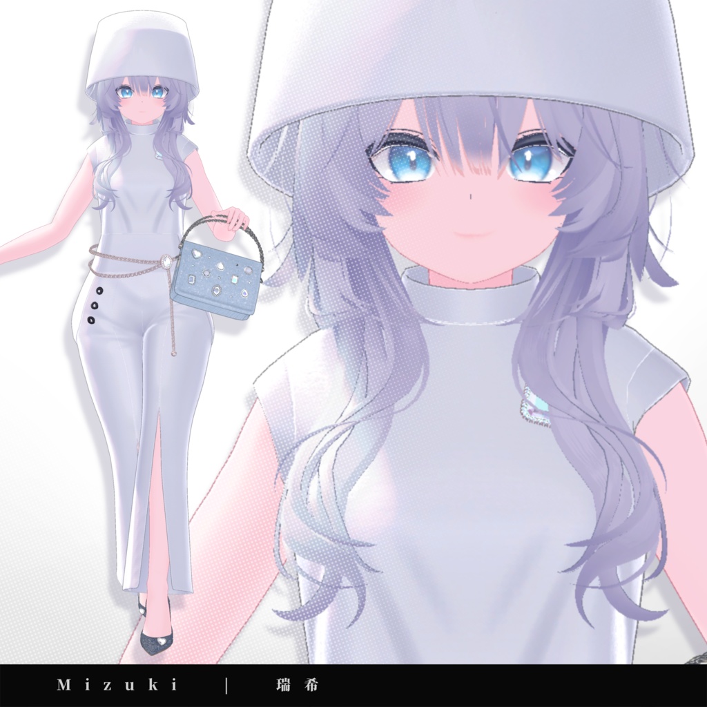 【15アバター対応】キラキラ大粒ビジューつき☆華やか魅せパンプス【VRC想定衣装】