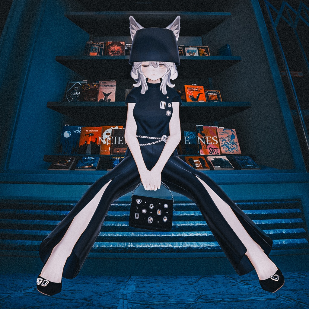 【15アバター対応】キラキラ大粒ビジューつき☆華やか魅せパンプス【VRC想定衣装】