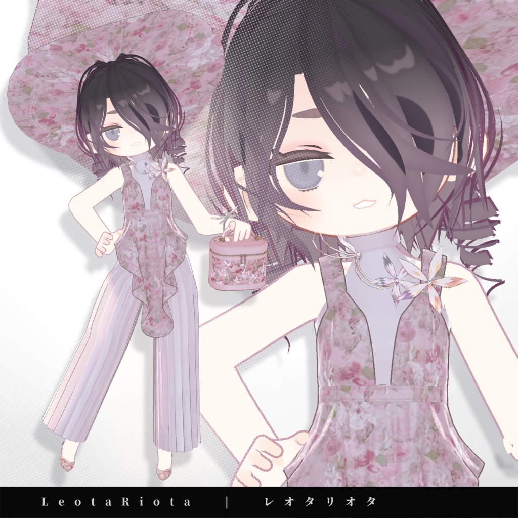 【15アバター対応】ブーケコレクション☆バックストラップシューズ【VRC想定衣装】